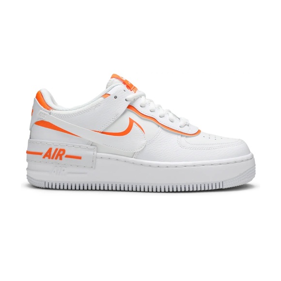 Nike Air Force 1 Shadow “Total Orange” White and Orange Sneakers - Picture 1 of 9